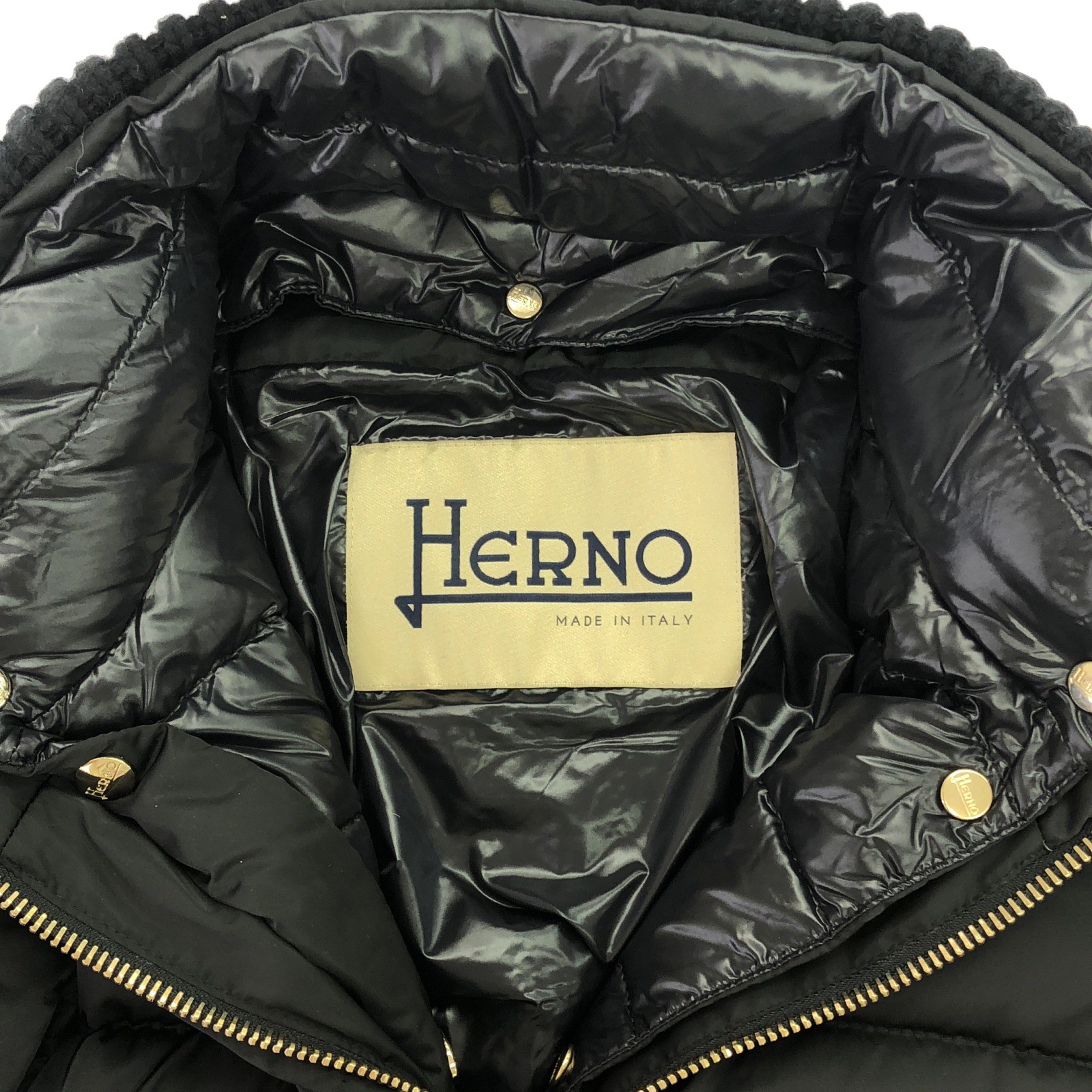 Herno down coat #40 outerwear polyester Black Use… - image 5