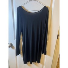 BCBGeneration Womens Mini Dress Draped Cowl Back Black Size M