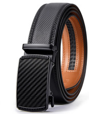 Men'S Belt Leather Ratchet Belt for Men Dress Casual Every Day with Adjustable B