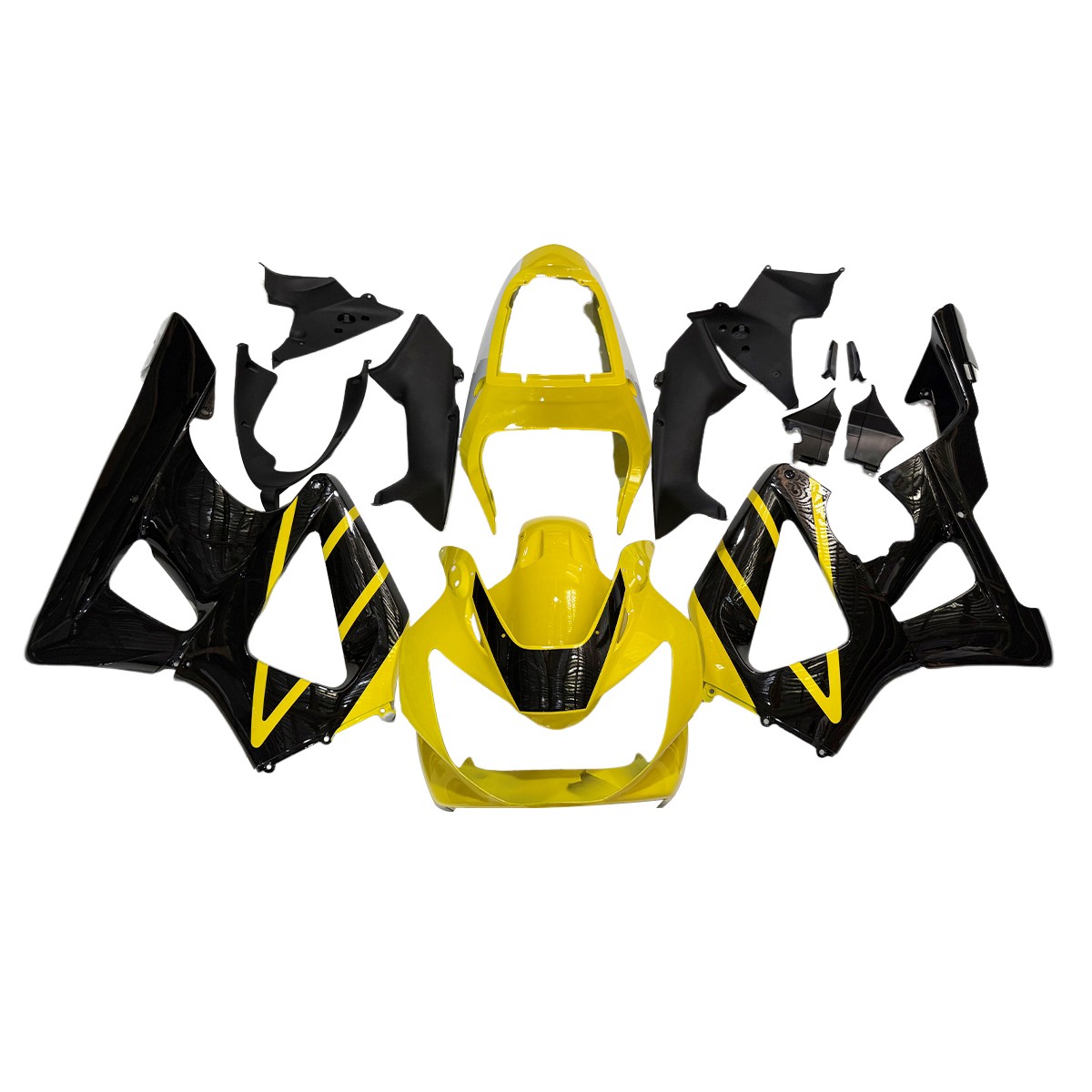 Yellow Black Fairings for Honda 2000 2001 CBR900RR 929 ABS Injection Bodywork