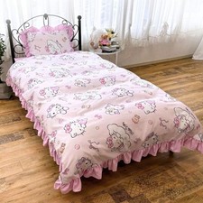Sanrio Hello Kitty Ruffle Duvet Cover, 3 Singles
