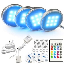 4pcs Mains Plug in Under Cabinet LED Lights Kitchen Cupboard Shelf Showcase Lamp