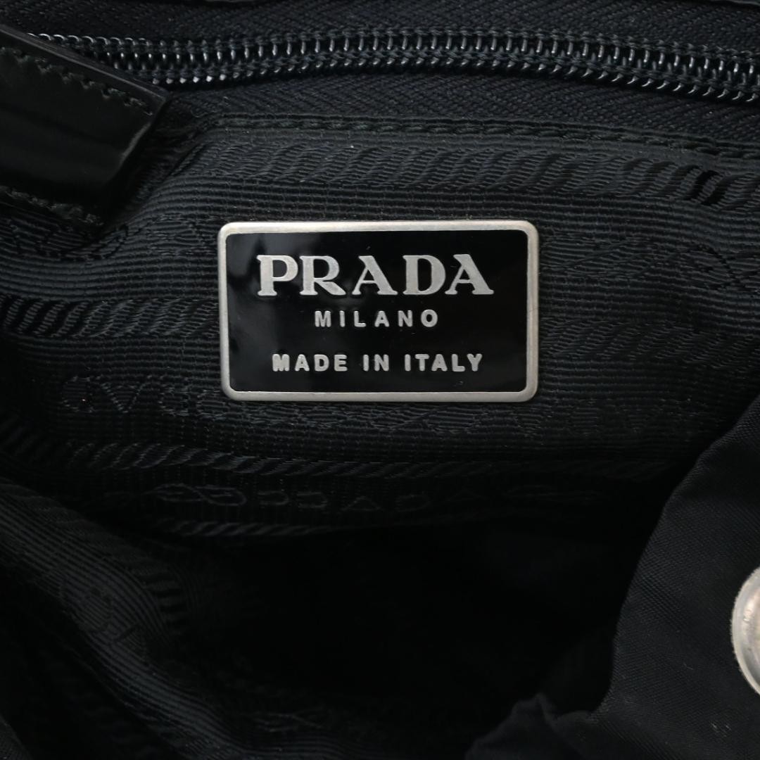 PRADA backpack triangular logo black From Japan P… - image 2