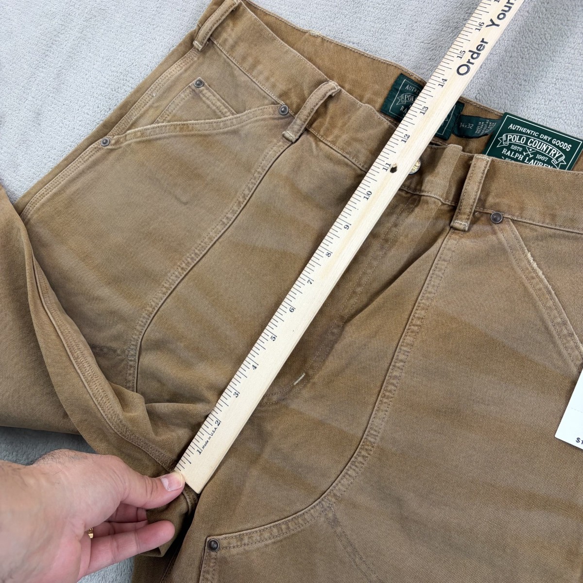 Ralph Lauren Polo Country Pants Mens 34x30 Double Knee Canvas