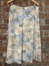VTG Sag Harbor Size 14 Pastel A-line Floral Skirt Beach Coconutcore Hibiscus