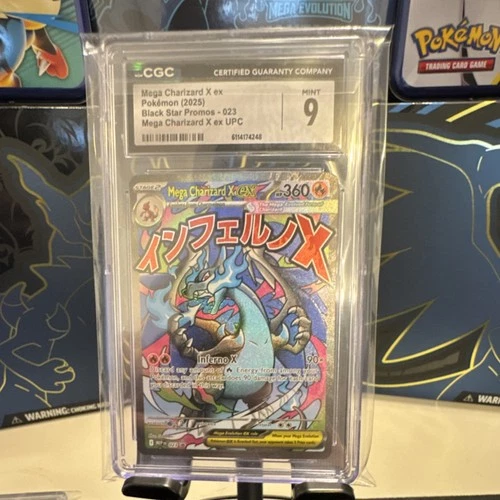 Mega Charizard X ex Promo Holo 023 Me: Mega Evolution CGC 9 Pokémon Card