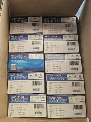 Full Case Of Brand New Cobalt Microflex Nitrile Gloves XL