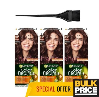 Garnier Color Naturals 4.15 Dark Chocolate Haarfarbe 100% Grau Abdeckung...