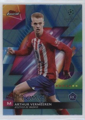 2023 Topps Finest UEFA Club Competitions 1/250 Arthur Vermeeren Rookie RC 0e9k