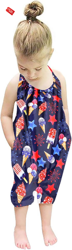 Toddler Girls Clothes Romper One-Piece Cute Backless Jumpsuit 1-5T - Picture 27 of 35