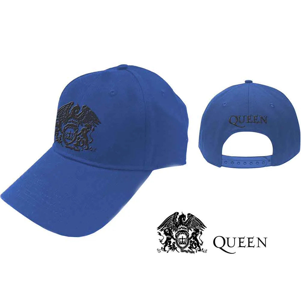 Queen Baseball Cap: Black Classic Crest OFFICIAL NEW