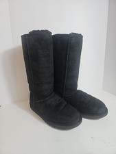 UGG Australia :Womens Size 9" Classic Tall Black Suede Winter Boots "TEAR"