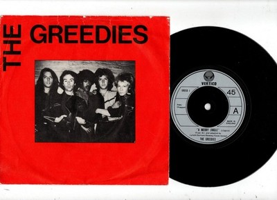 THE GREEDIES - A MERRY JINGLE / JANGLE. UK 1979 ORIG PUNK 7'' & PIC/SLEEVE. EX/VG