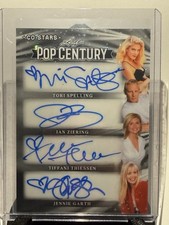2026 Leaf Pop Century Quad Auto 1/1 Co Stars Tori Spelling Ian Ziering #CS4-9
