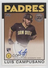 2021 Topps Update 1986 Topps Baseball Luis Campusano #86B-LC Auto 1u6