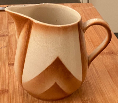 Art deco Milchkrug Krug  Waku Keramik Spritzdekor.  Art Déco Milchkanne 0,75 L