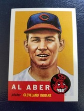Al Aber Cleveland Indians 1991 Topps Archives 1953 T Reprint BLANK BACK