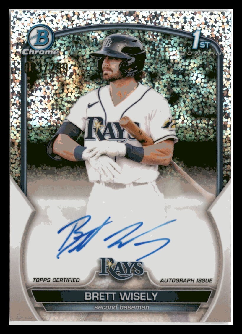 2023 Bowman Chrome #CPA-BW Brett Wisely Auto Speckle #/299