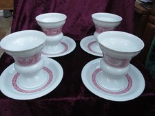 4 x Heinrich Rudesheim am Rhein Porcelain Chalices with saucers (Box3) Ju26