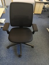 Black Haworth Lively Mesh Type Office Swivel Chair with Arm Rests