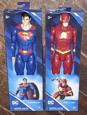 Lot of 2 DC SUPERMAN & THE FLASH 11'' Action Figures (2023, Spin Master)