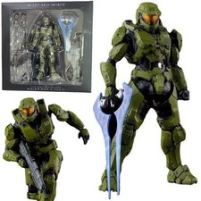 Halo Master Chief Action Figure Statue 12” Spartan Collection Elite Sword