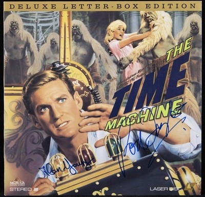 TIME MACHINE MOVIE CAST - LASER MEDIA COVER SIGNED WITH CO-SIGNERS