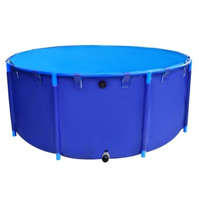 634 Gal Large Pool Above Ground Canvas Fish Pond Round Thickening Pool Belt