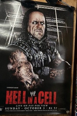 WWE Poster The Undertaker Hell In A Cell 2010 10/3/10 Wrestling  39 x27 