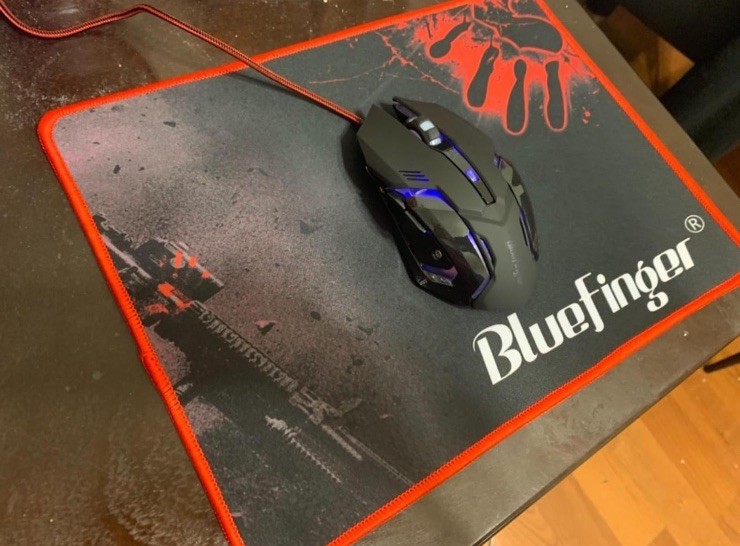 BlueFinger RGB Gaming Keyboard and Mouse Combo, USB Wired, LED Gaming Set