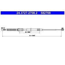 2x Handbremsseil hinten für VW Golf 5 1K1 Plus 521 5M1 Jetta 3 1K2 | 23979202