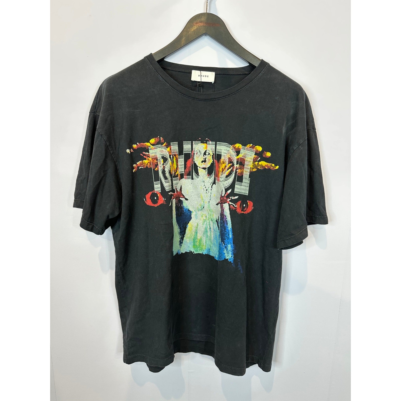 Rhude Tee Navy Devil Eye Used Small - image 2