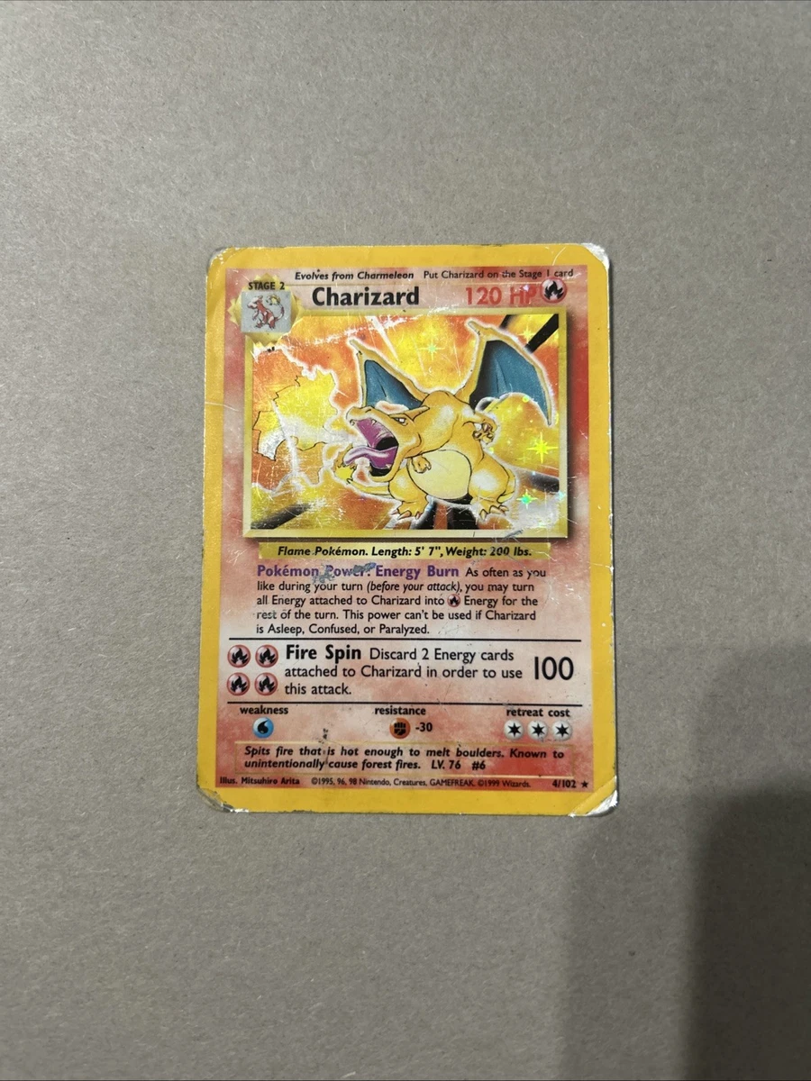 Fire Charizard Pokémon TCG Base Set Individual Collectible Card