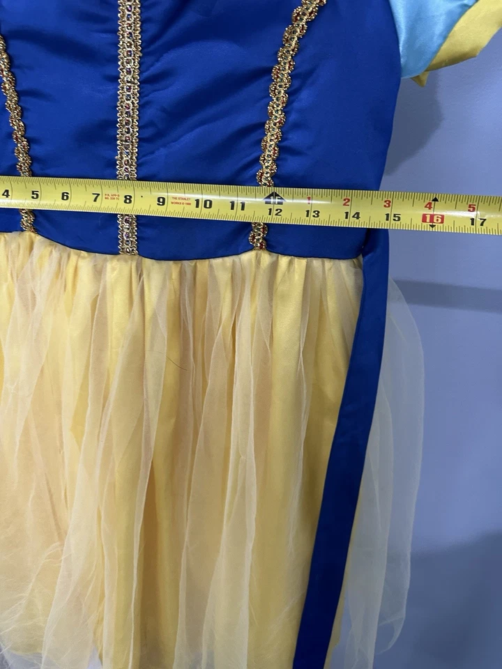 Disney Classic Snow White Velvet Tulle Skirt Satin Costume Cosplay Halloween * - Image 4 of 4