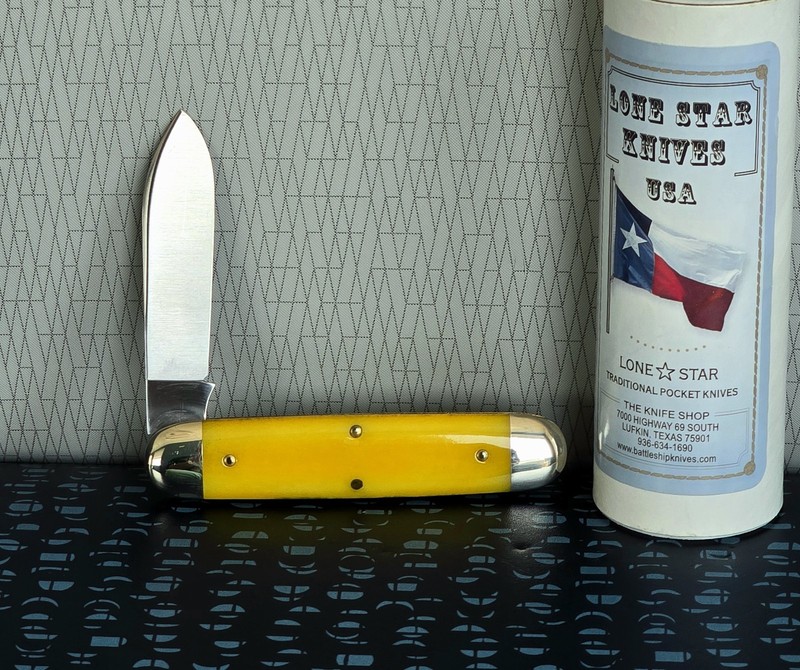 Great Eastern Cutlery 35 Churchill/Cigar Sm Yellow Bone SFO Lone Star Knives