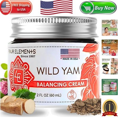 Wild Yam Balancing Cream, 2 OZ    for Hormone Support & Hydration