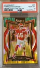 2024 Panini Select Concourse Patrick Mahomes II #33 Green & Yellow Shock PSA 10