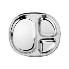 Ahimsa Stainless Steel Kids Compartment Plate, Classic / 1 Plate
