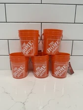 Home Depot Mini Bucket Ornament 5-Pack 3.75" 0.5Qt Christmas Tree Decor Gift