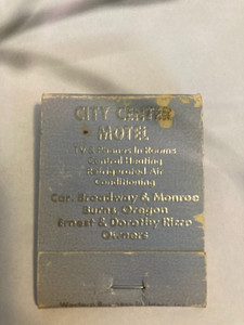 City Center Motel in Oregon Match Book