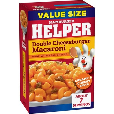 Hamburger Helper Double Cheeseburger Macaroni Dinner   Value Size 9.6 oz Box