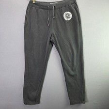 Abercrombie Fitch Sweatpants Soft Fleece Crest Logo M Gray Joggers Drawstring