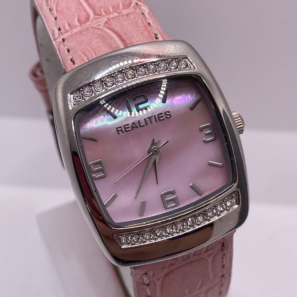 Vintage Realities Womens Silver MOPPink Leather Fashion  display picture 3