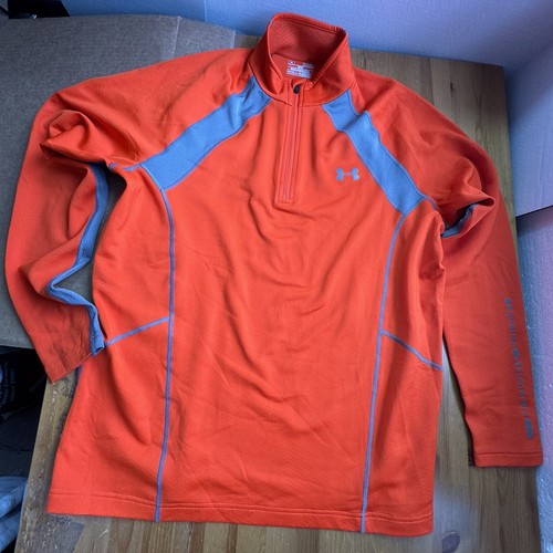 Under armour orange quarter zip men's XL - Picture 2 of 12