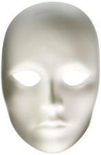 Plain White Plastic Mask for Crafts Decorating Painting DIY Projects