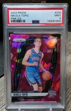 Nikola Topic 2024 Panini Prizm Pink Ice #230 PSA 9