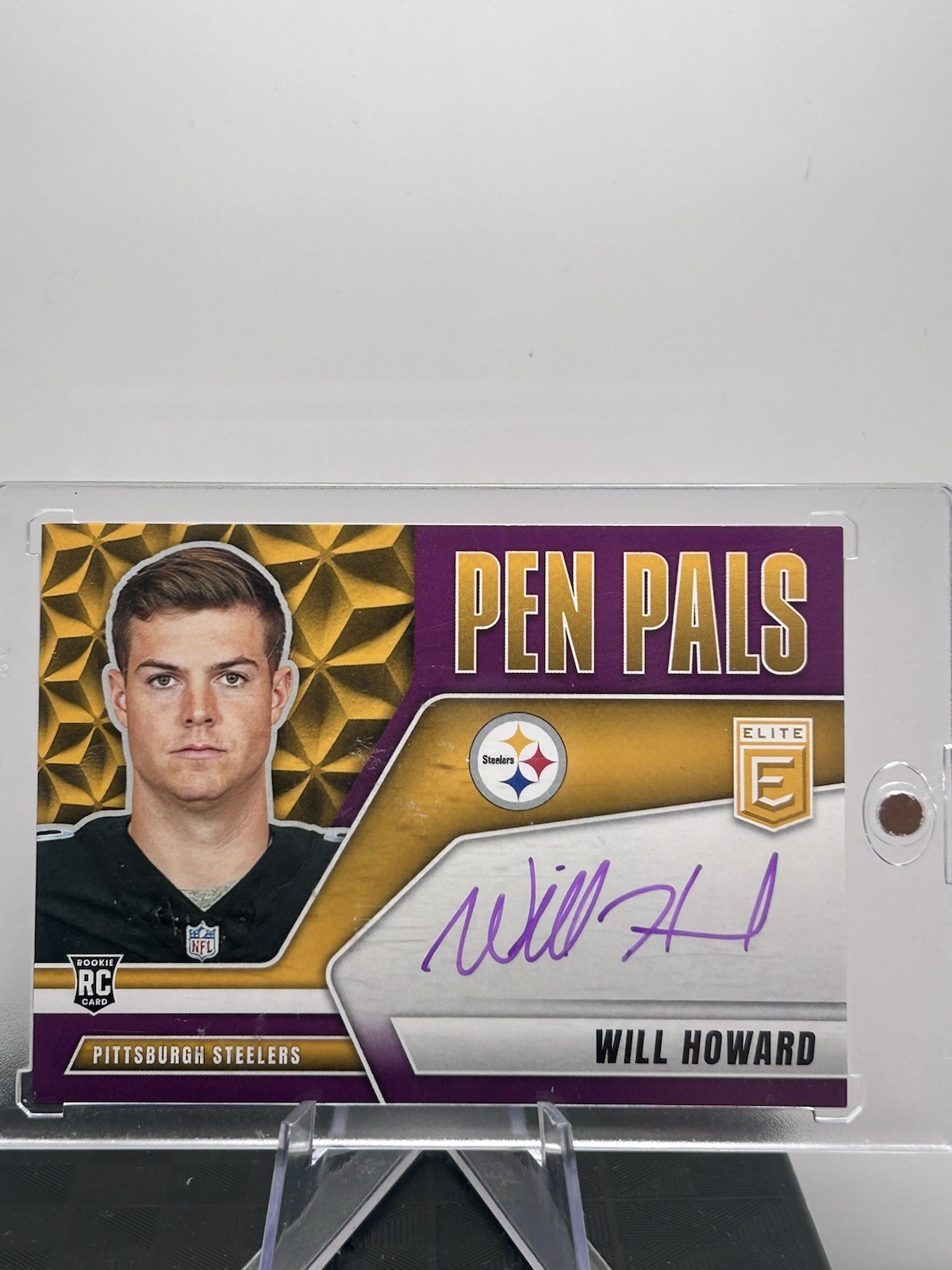2025 Panini Donruss Elite Pen Pals Purple Ink Will Howard #PP-WHO Rookie Auto RC