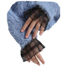 Floral Lace Cuffs Detachable Fake Sleeves Lace Wrist Cuffs for Women Girls - 03
