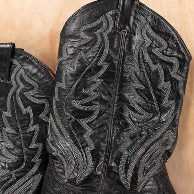 vtg Justin 8311 exotic Teju lizard skin leather western cowboy