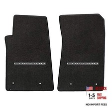 Camaro Logo Charcoal Floor Mats - Premium Luxury Car Mats - 2PC - Custom Fit